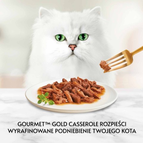 Gourmet Gold Karma dla kotów casserole z kaczką i indykiem w sosie 85 g Gourmet Gold Karma dla kotów casserole z kaczką i indykiem w sosie 85 g